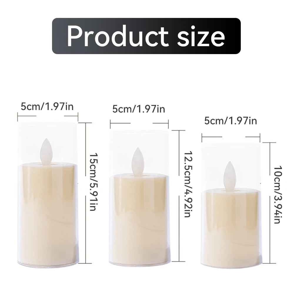 LED Flameless Candle – AA Battery Operated Decorative Light for Home