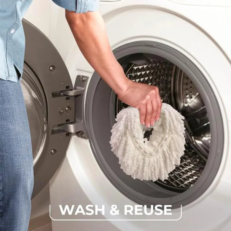 Ultra fine fiber rotary mop, bucket floor cleaning system, red, gray, standard