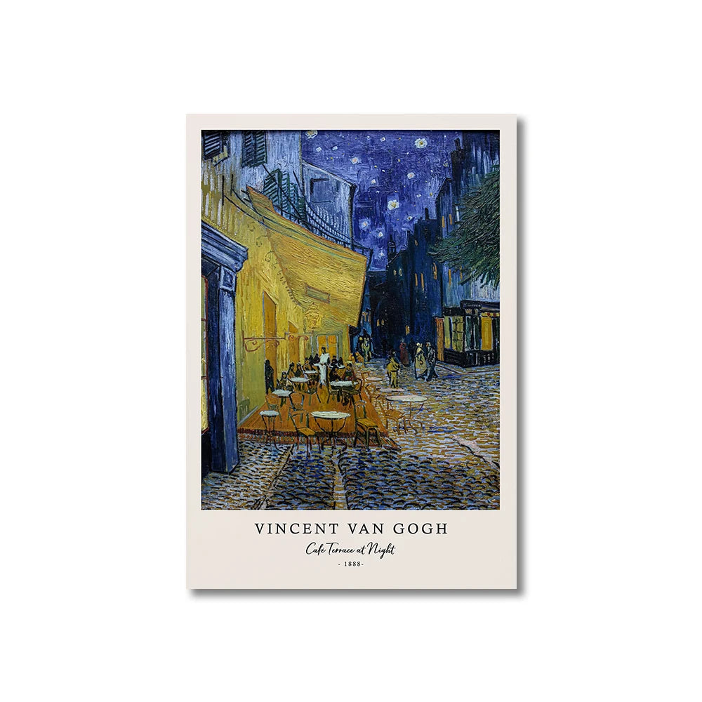 Starry Night Wall Decor – Van Gogh Canvas Poster for Living Room