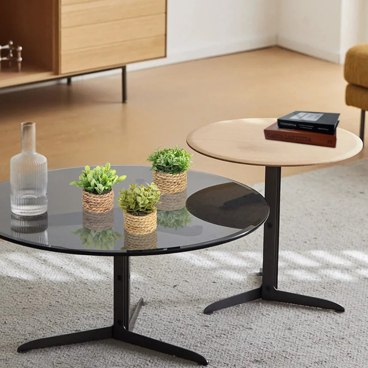 Artificial Eucalyptus Grass – Small Potted Plant for Home Decoration