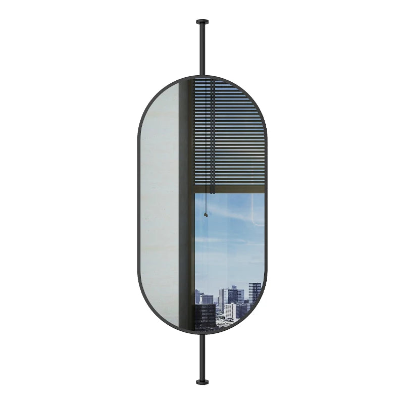 Ceiling Oval Hanging Mirror – Modern LED Vanity Mirror for Bathroom & Home