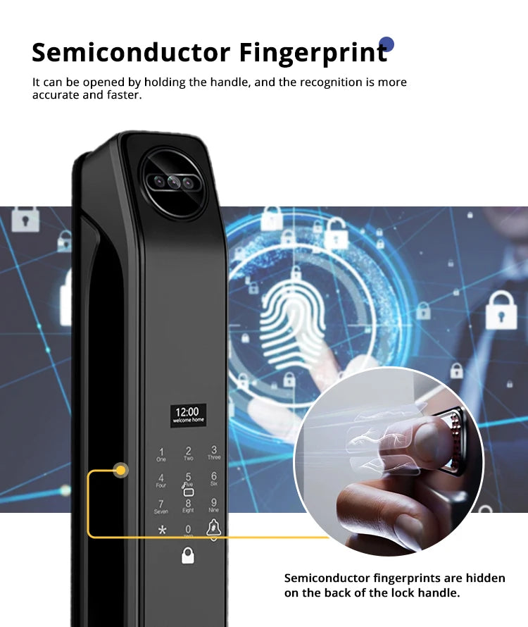 Smart Door Lock 6068 – Facial Recognition & Fingerprint