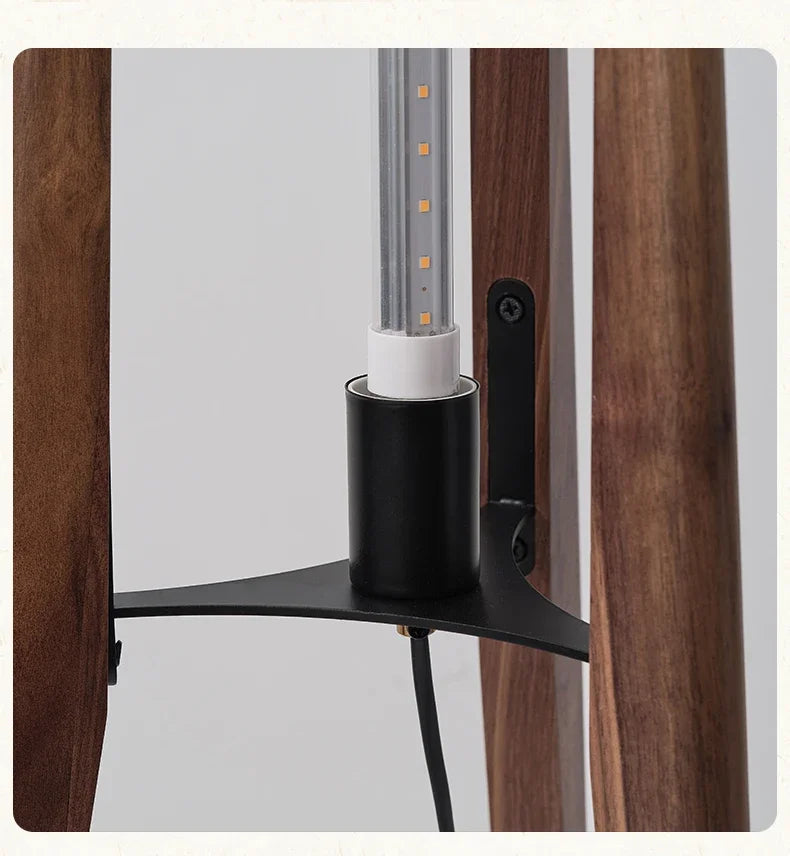 Retro Wooden Standing Lamp – Art Decorative Floor Light for Hotel & Home