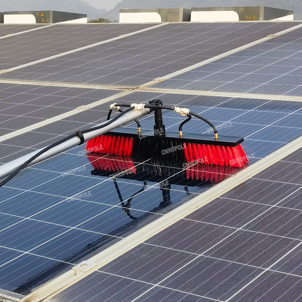 Solar Panel Cleaning Brush with Extension Pole