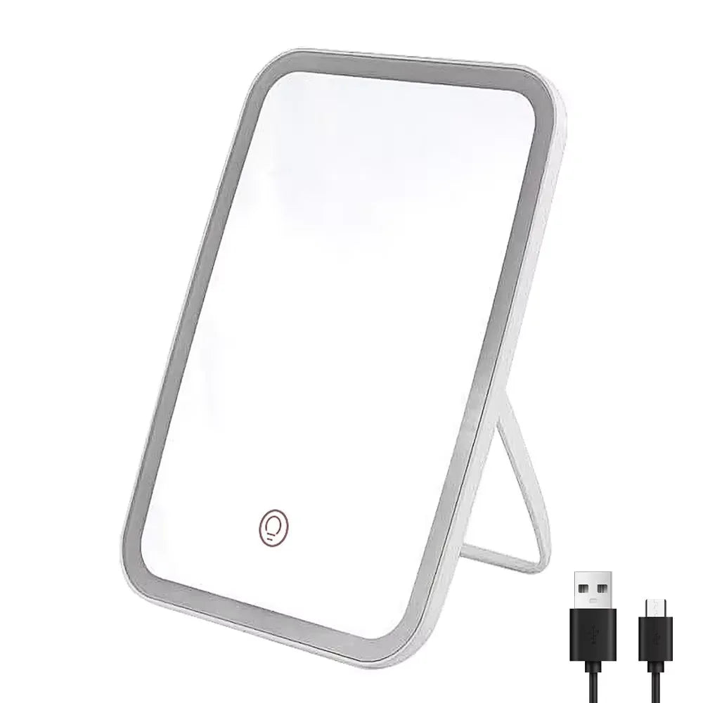 Portable Beauty Mirror – Touch Control Rechargeable LED Makeup Mirror