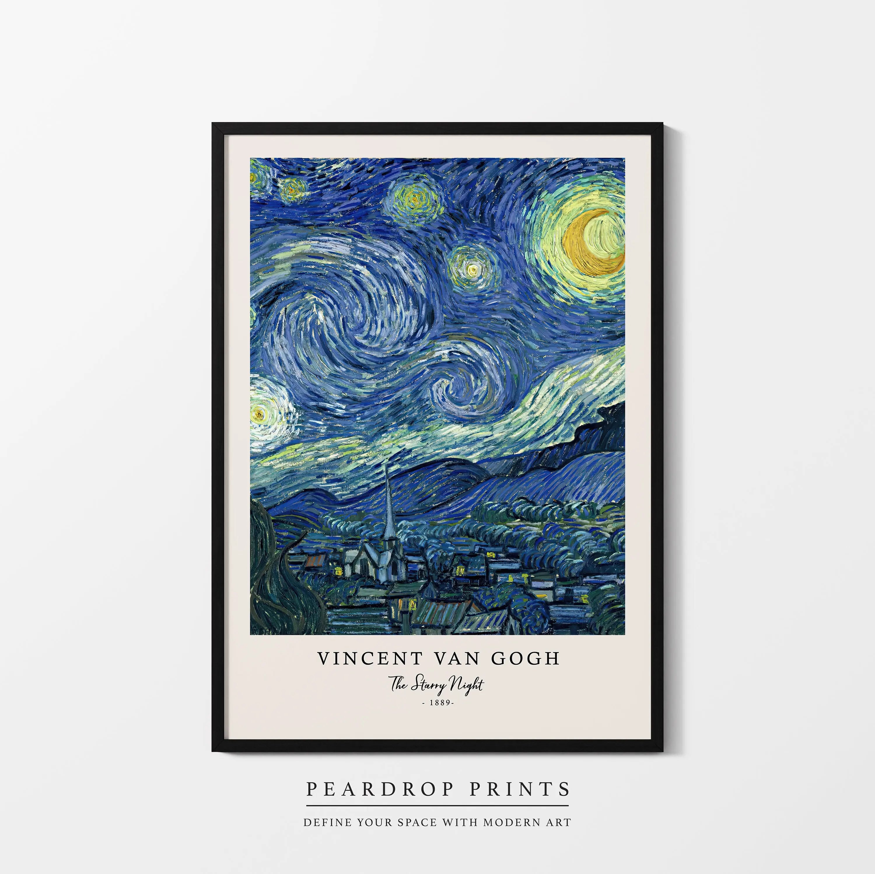 Starry Night Wall Decor – Van Gogh Canvas Poster for Living Room