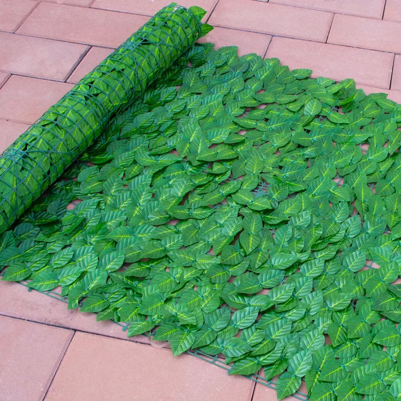 Artificial Ivy Privacy Screen – Faux Leaf Fence Roll for Balcony & Garden