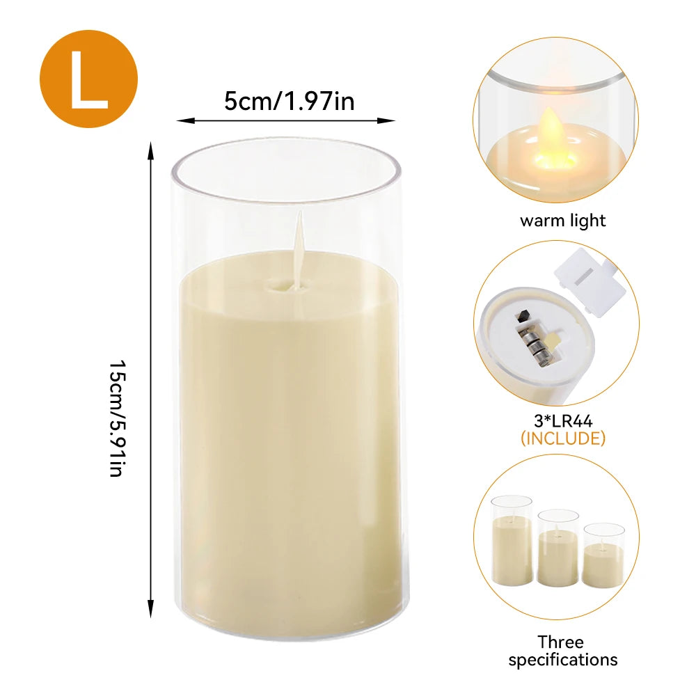 LED Flameless Candle – AA Battery Operated Decorative Light for Home
