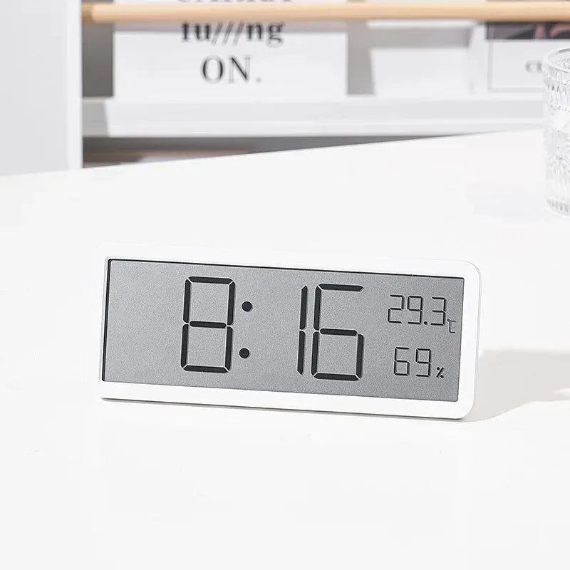 LCD Screen Digital Wall Clock – Time, Temperature & Humidity Display