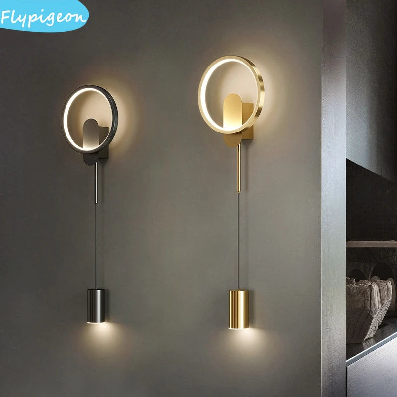 Modern LED Wall Lamp – Minimalist Design for Bedroom, Living Room & Home Decor