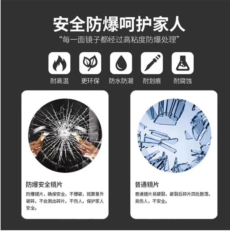 Ceiling Oval Hanging Mirror – Modern LED Vanity Mirror for Bathroom & Home