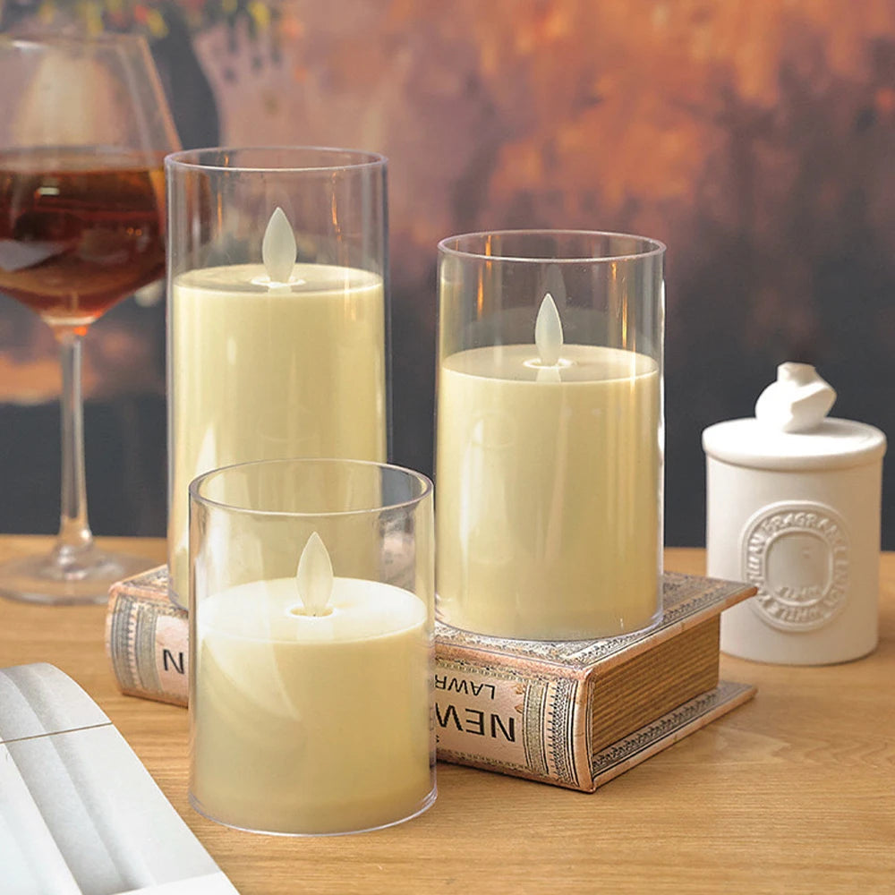 LED Flameless Candle – AA Battery Operated Decorative Light for Home