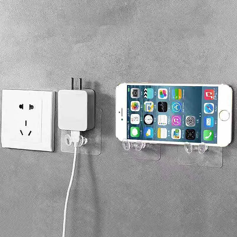 10pcs Wall Storage Hooks – Punch-Free Adhesive Plug & Socket Holders