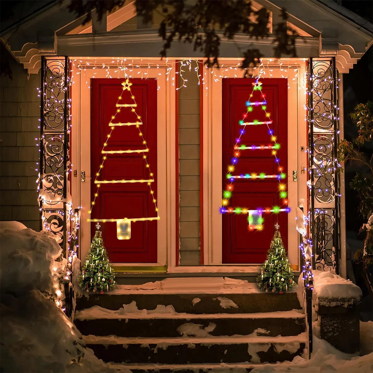 Santa Claus Climbing Ladder LED Light – Outdoor & Indoor Christmas Decor