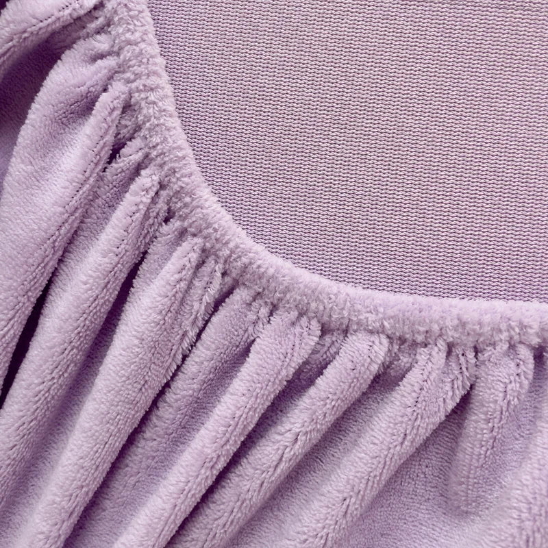 Warm Thick Flannel Fleece Bed Sheet – Solid Color, All-Inclusive Fitted Mattress Cover (Single/Queen/King)